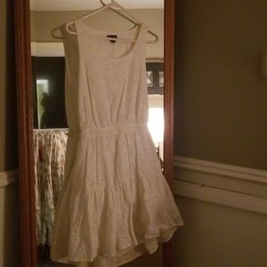 White, backless, dress